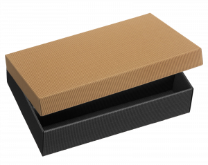 FS Schatulle mit Deckel schwarz - braun 3er